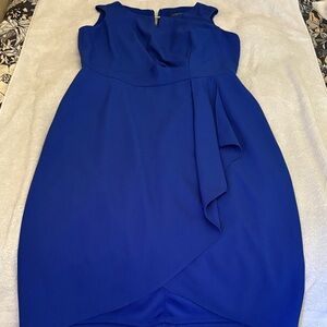 Tahari Royal Blue Asymmetrical Dress
